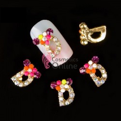 Decoratiuni 3D Metalice 101 D Auriu cu Strasri 